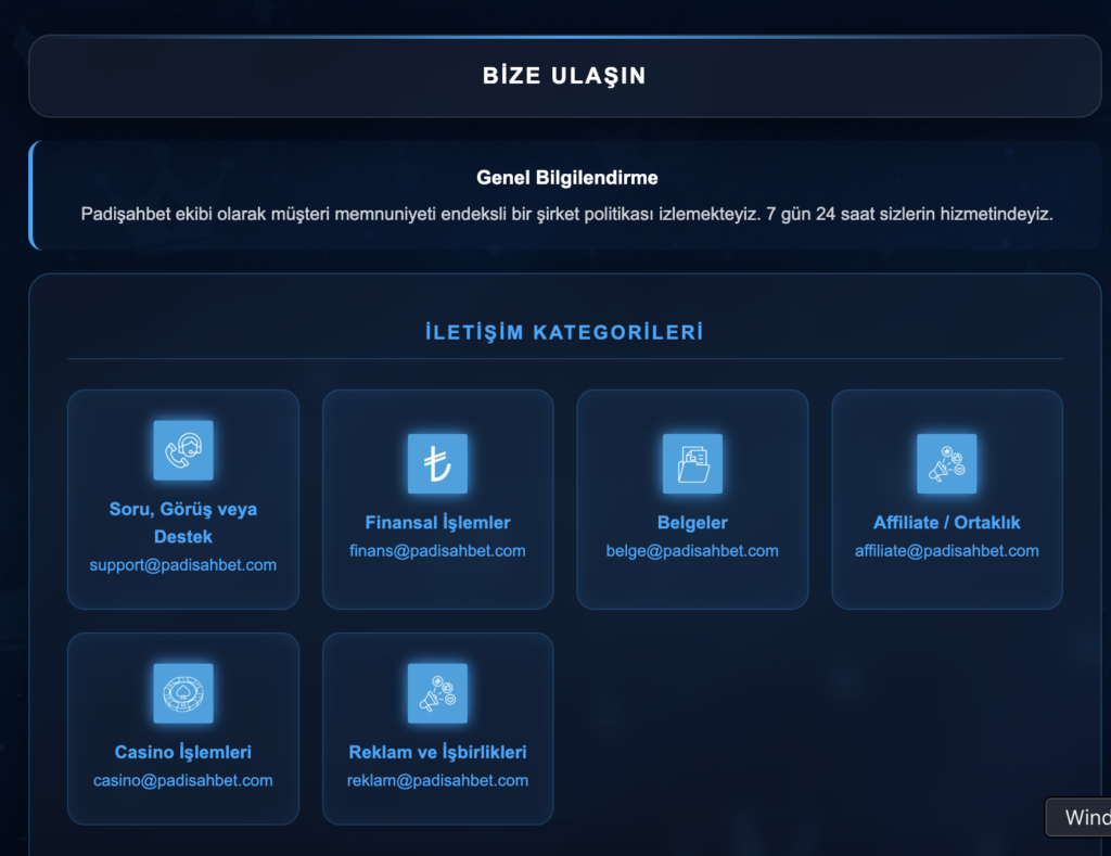 padisahbet iletisim