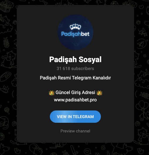 padisahbet telegram ss